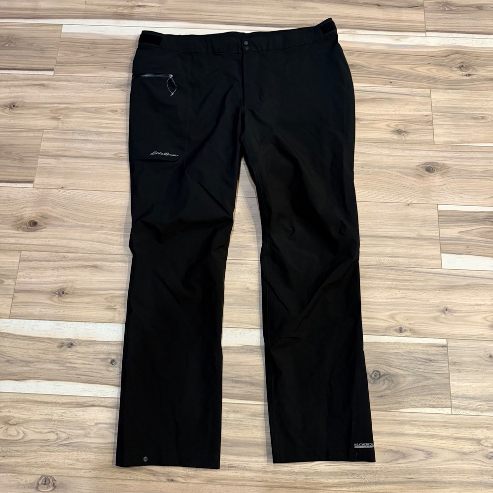 Eddie Bauer Weatheredge Stretch 2XL Tall Black Hiking Pants Water-Resistant